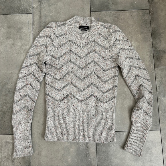 isabel marant elson knitted jumper pullover sweater gray size 36 or small - Picture 2 of 8